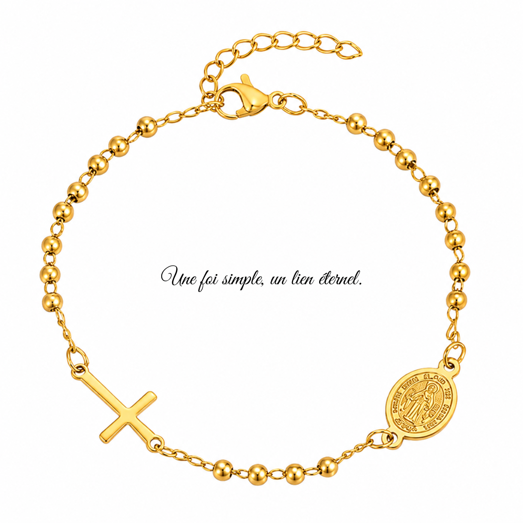 Bracelet catholique en acier inoxydable