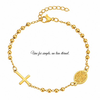 Bracelet catholique en acier inoxydable