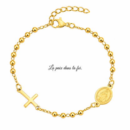 Bracelet catholique en acier inoxydable
