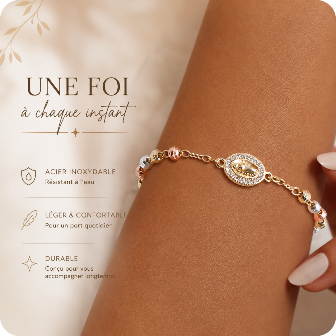 Bracelet catholique en acier inoxydable