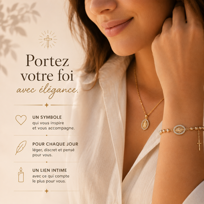 Bracelet catholique en acier inoxydable