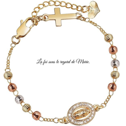Bracelet catholique en acier inoxydable