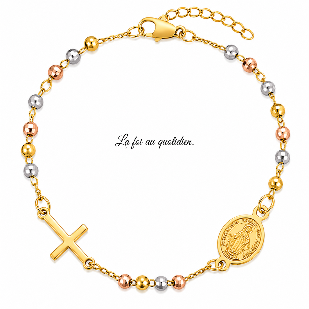 Bracelet catholique en acier inoxydable