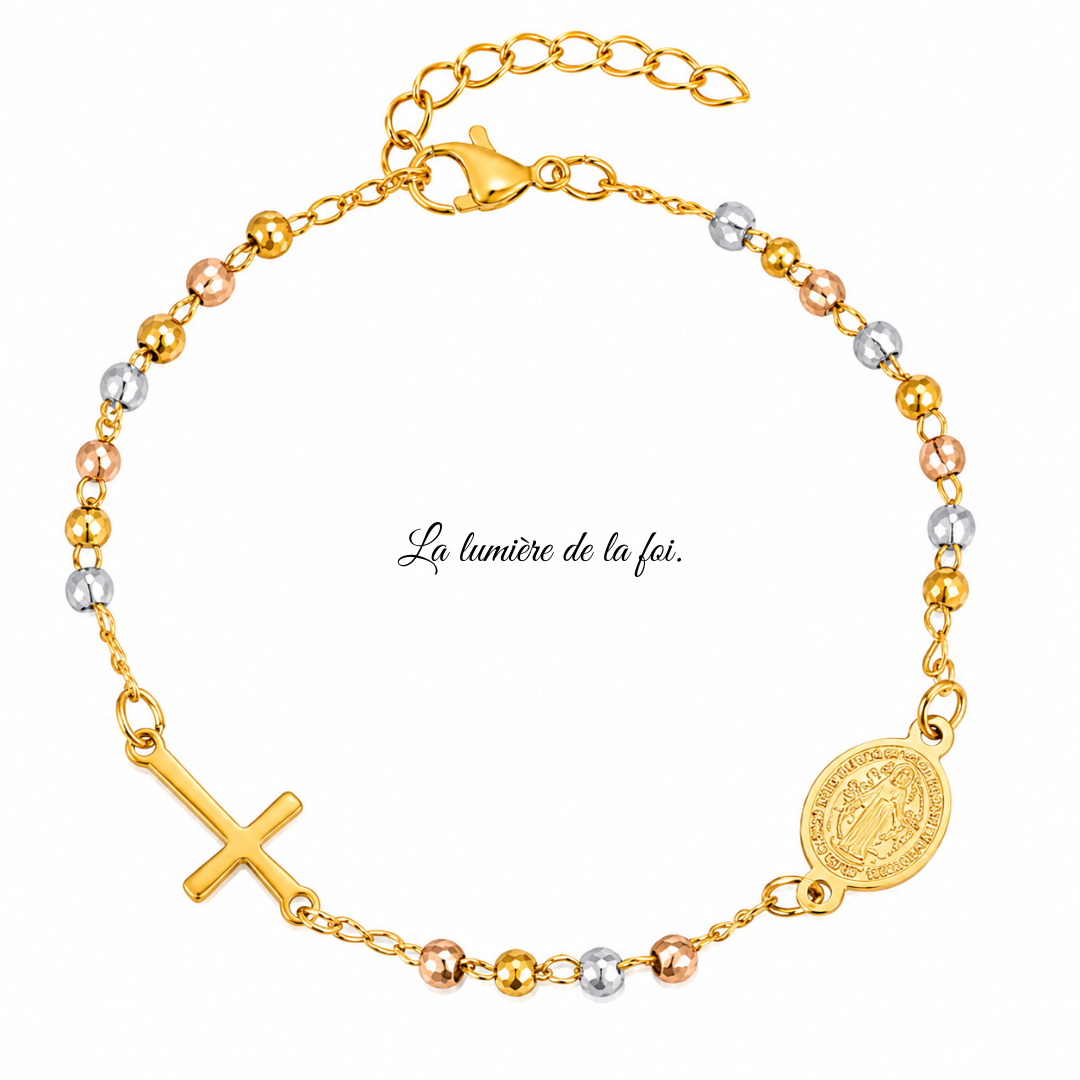Bracelet catholique en acier inoxydable