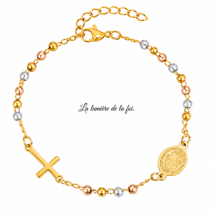 Bracelet catholique en acier inoxydable